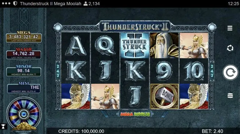 Thunderstruck II Mega Moolah (Microgaming)